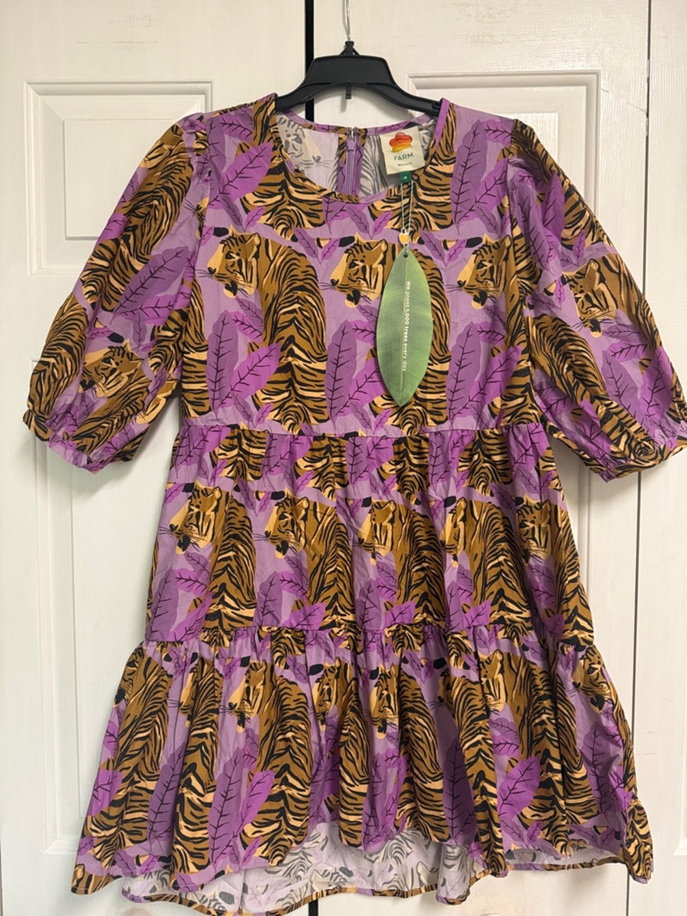 FARM Rio NWT Purple Tiger Print Dress